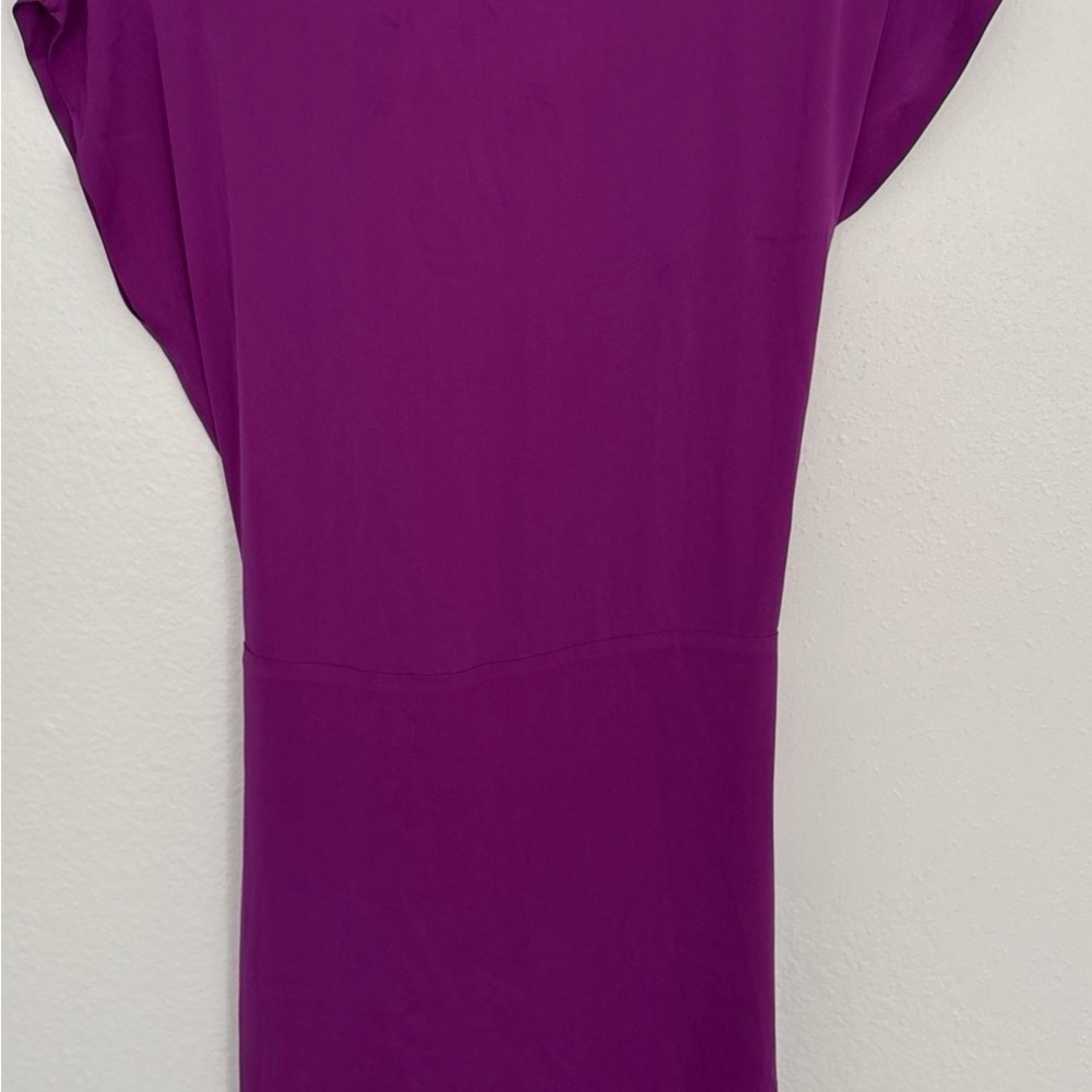 Diane Von Furstenberg Balisi Vivid Purple Wrap Midi Dress - Picture 5 of 13